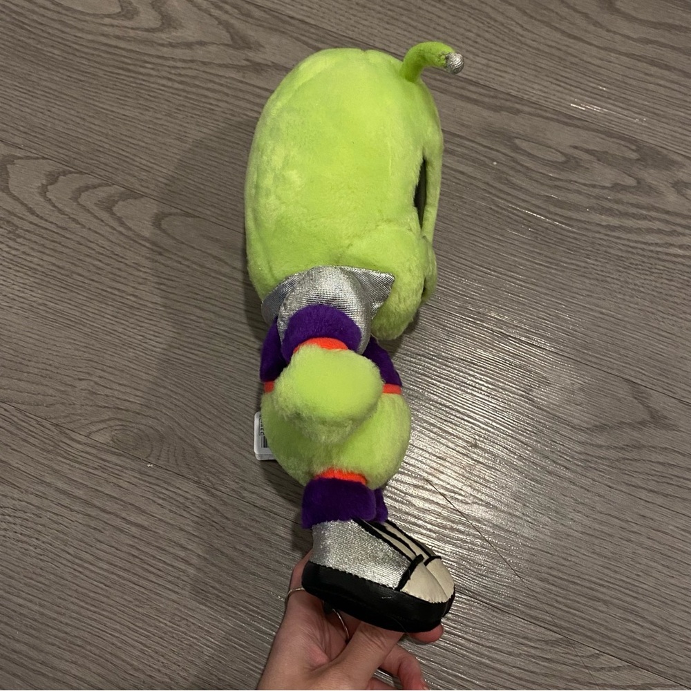 Vintage Great American Toy Co. Neon Green Alien UFO Bright Plush Stuffed Animal - Picture 4 of 14